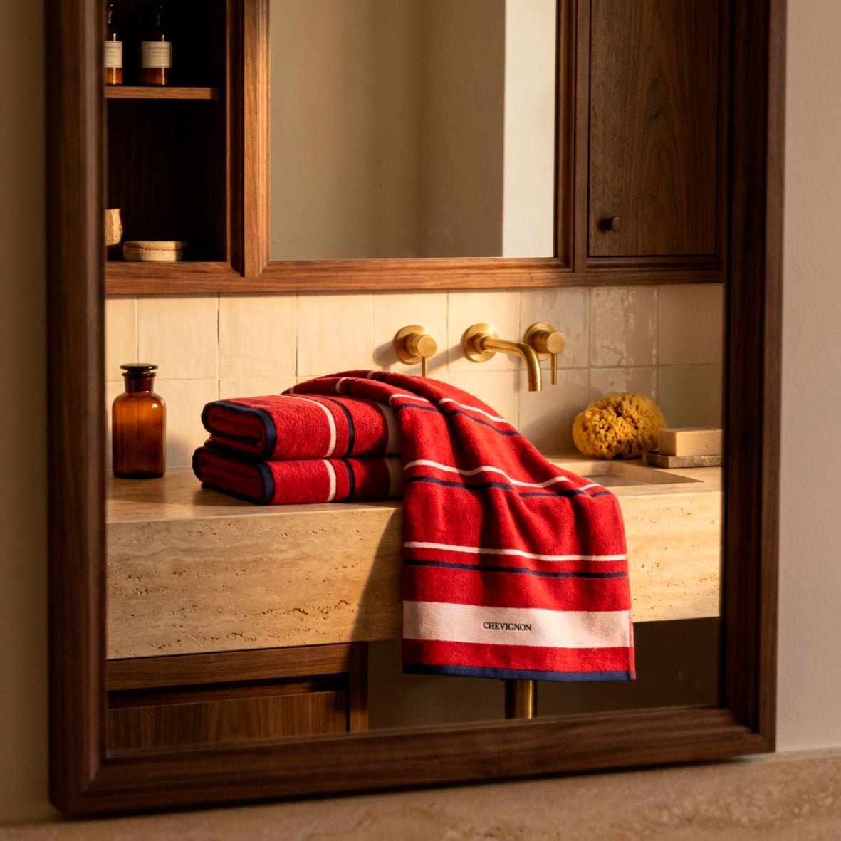 Bath towel combed cotton Jacquard DS - Pylone - 2 x (70 x 140 cm)