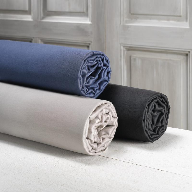 Fitted sheet cotton satin Uni Taupe