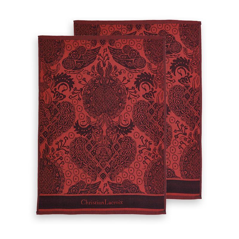Set of 2 tea towels Arles Red - 50 x 70 cm