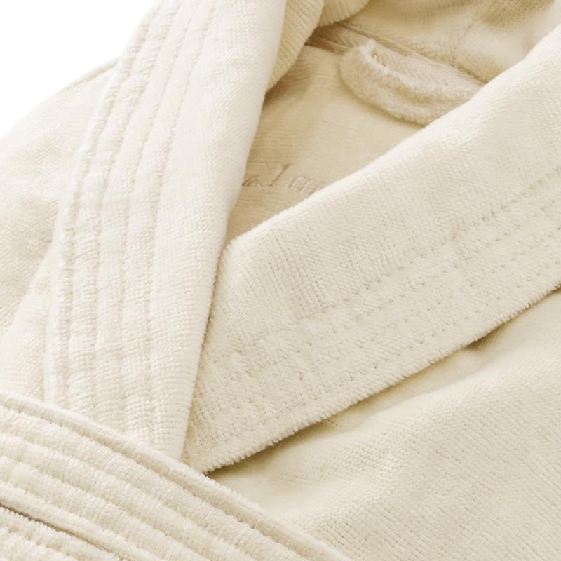 Bathrobe with shawl collar Vanilla - S / M
