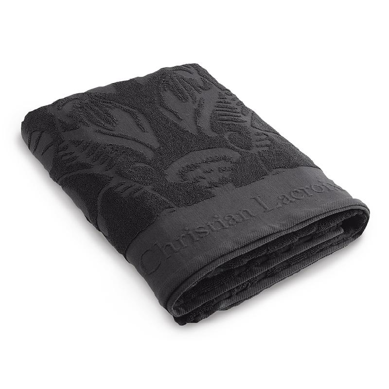 Maxi bath towel Fuchsia - 100 x 165 cm Dark grey