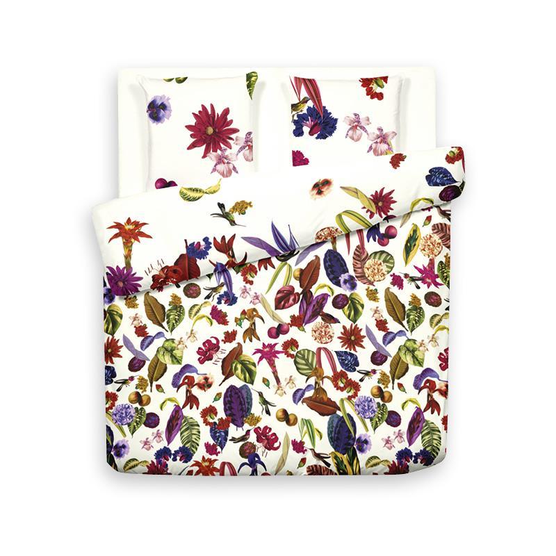 Duvet cover + pillowcase(s) cotton satin - Jardin Floral