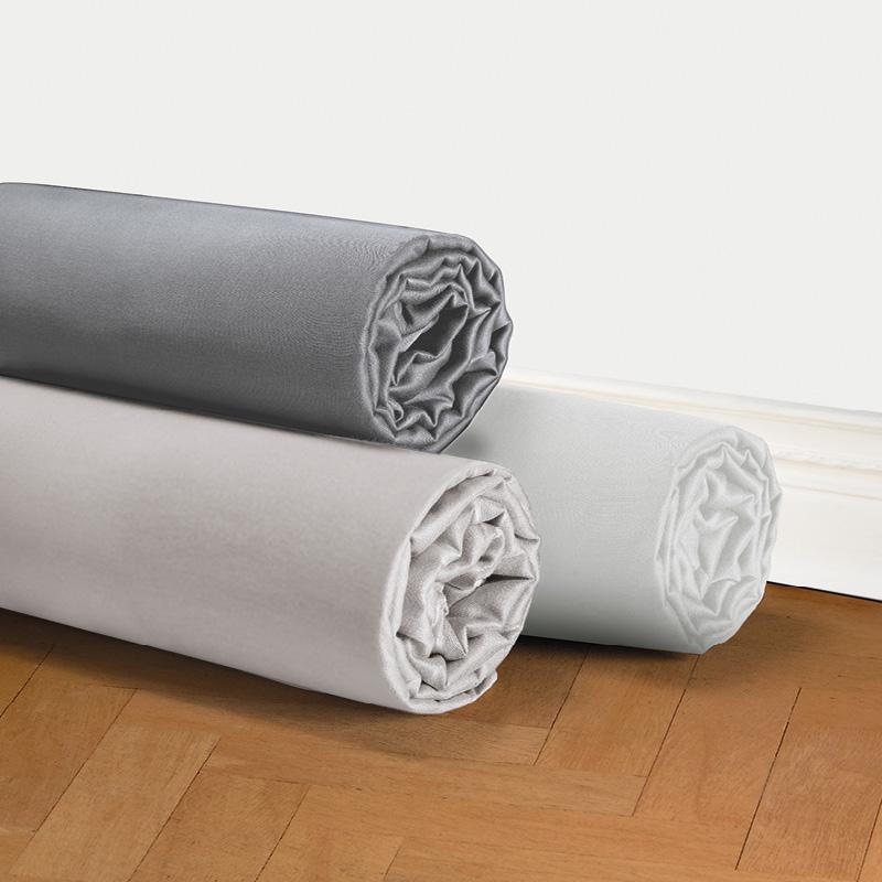 Fitted sheet cotton satin - Uni Light taupe