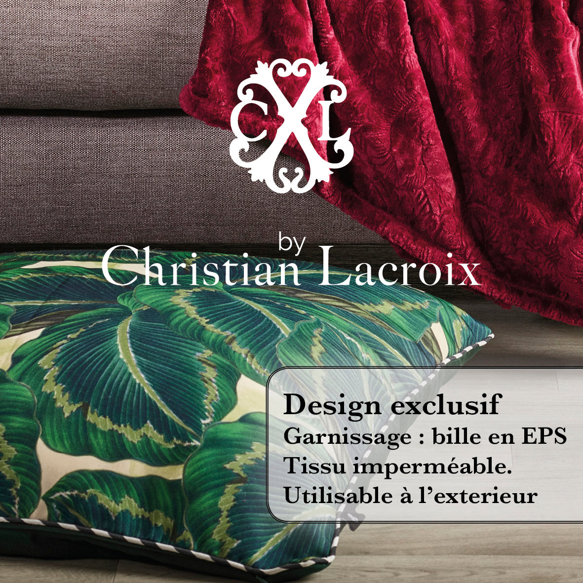 Maxi cushion outdoor Jungle - 75 x 75 cm