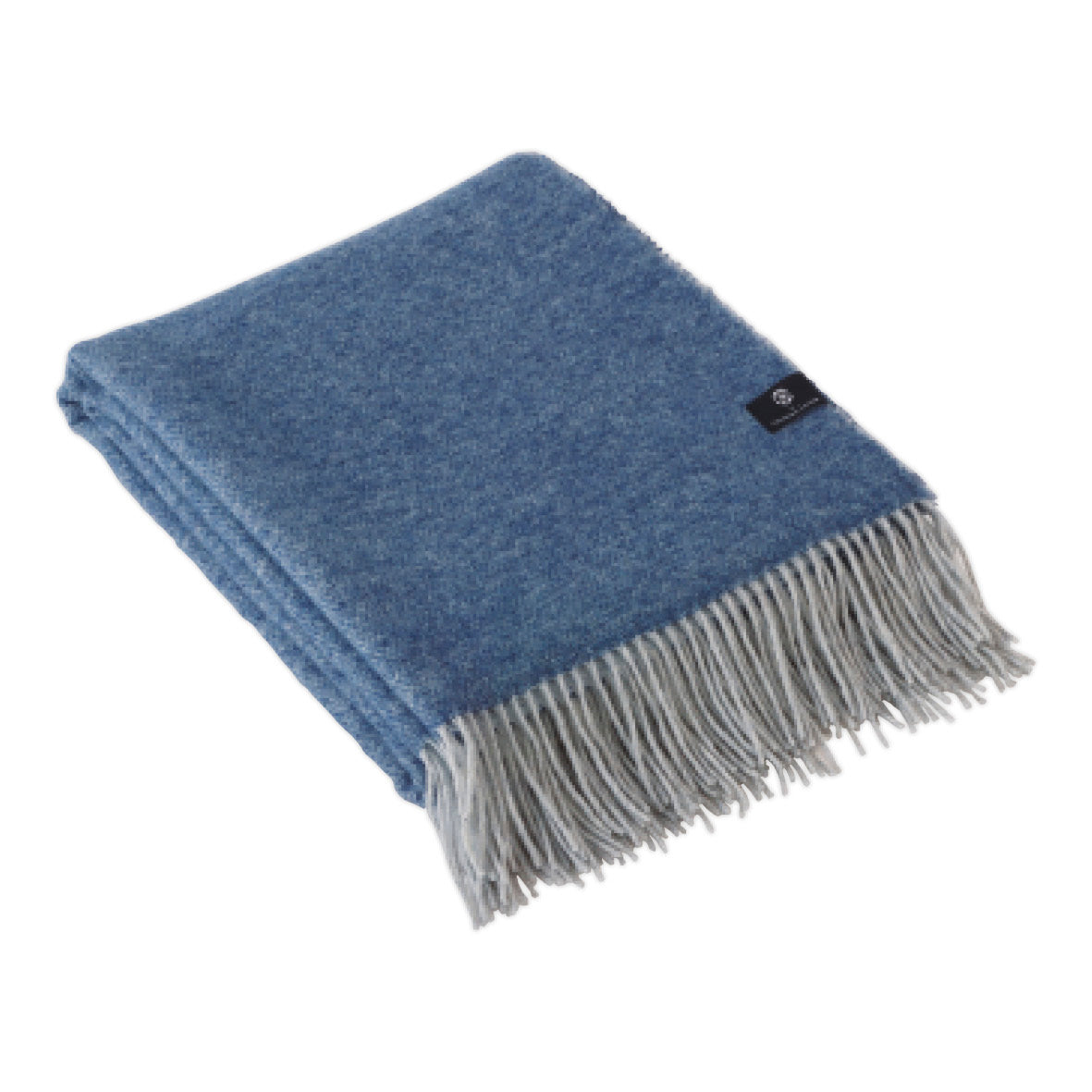 Woven plaid Dark blue / Light grey - 130 x 180 cm