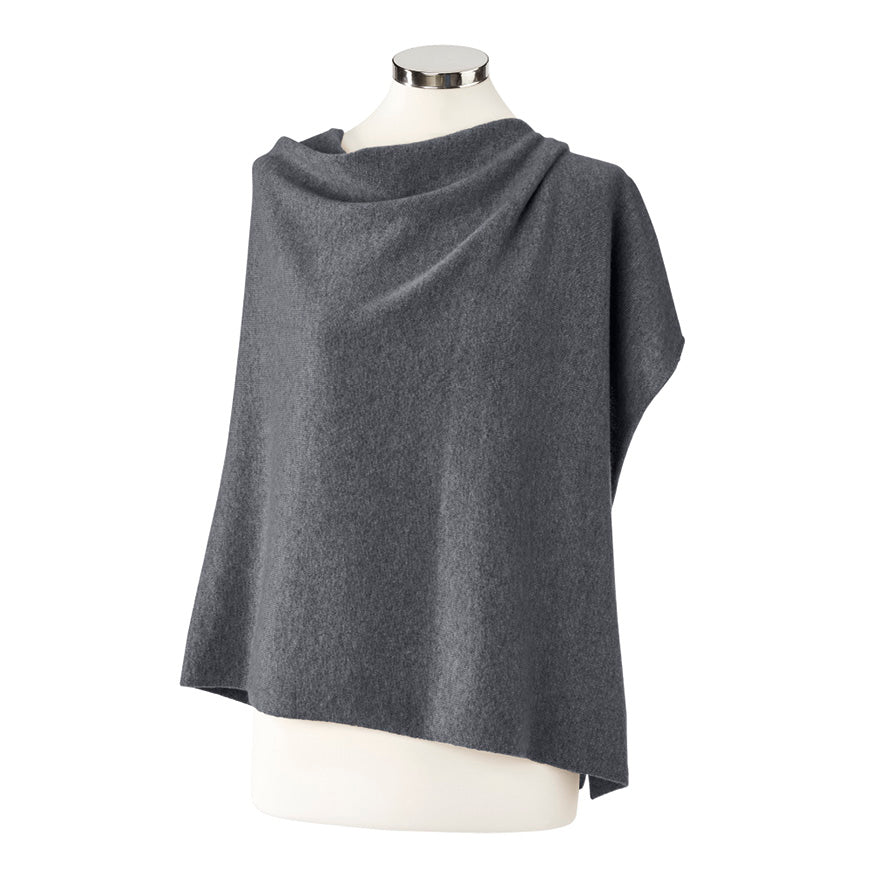 Poncho cashmere - Grey