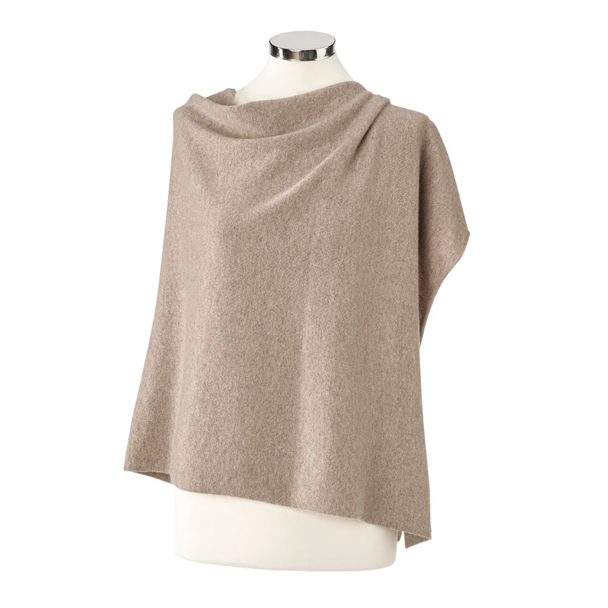 Poncho cashmere - Taupe