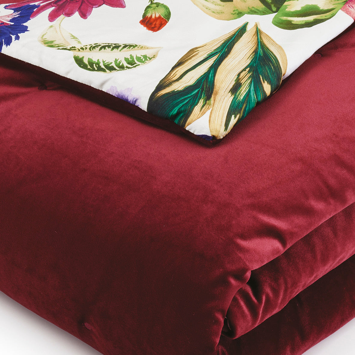 Bedspread Jardin Tropical Burgundy - 120 x 180 cm
