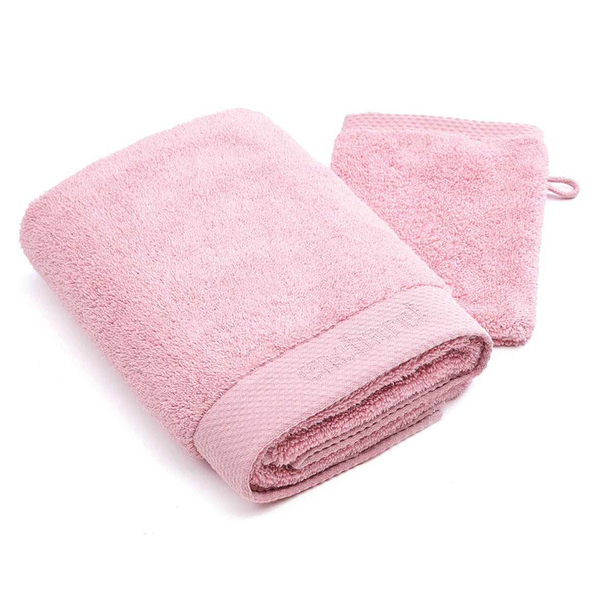 Hand towel + washcloth Light pink - 50 x 100 / 15 x 21 cm