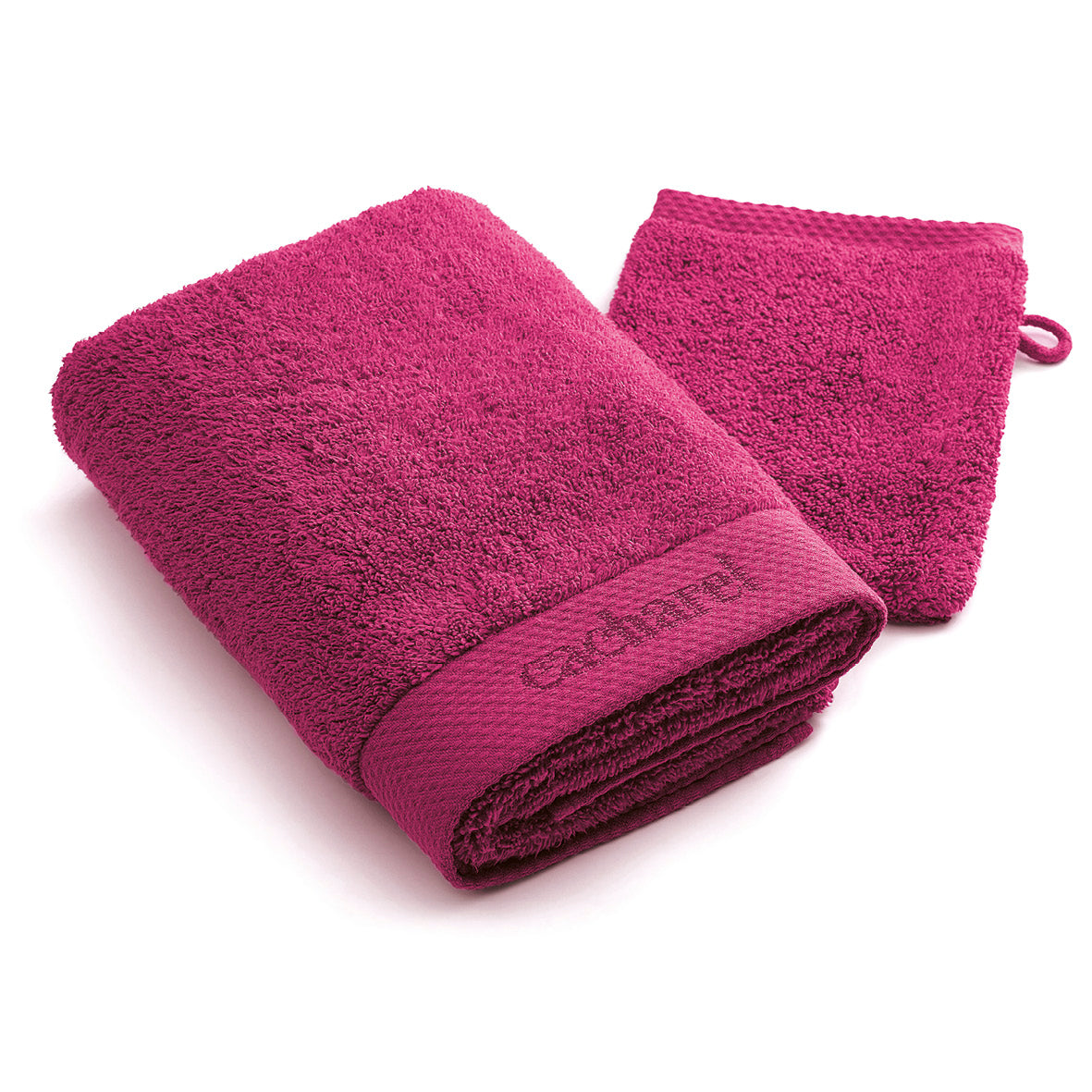 Hand towel + washcloth Fuchsia - 50 x 100 / 15 x 21 cm
