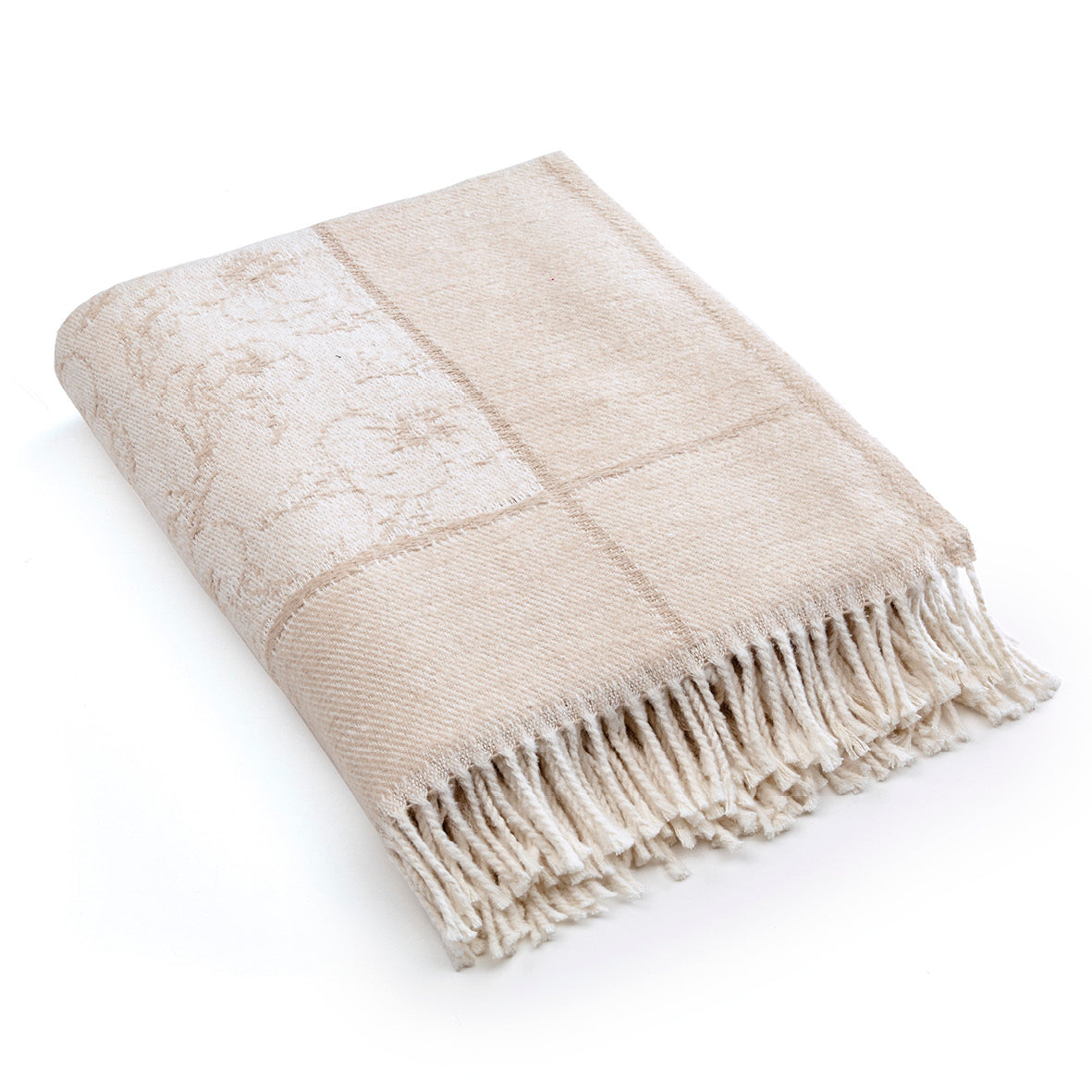 Woven plaid Taupe - 130 x 160 cm