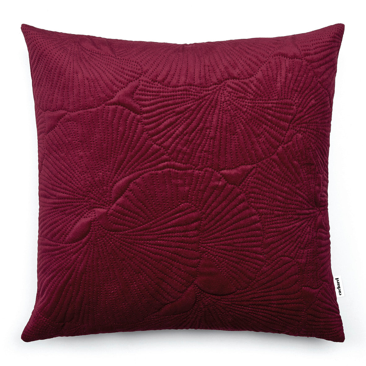 Cushion embossed flower Burgundy - 45 x 45 cm