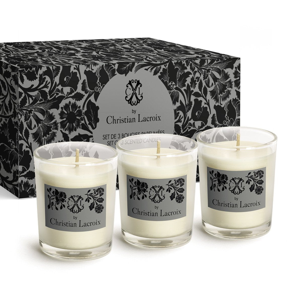 set of 3 Classic scented candles Transparent - 60 g