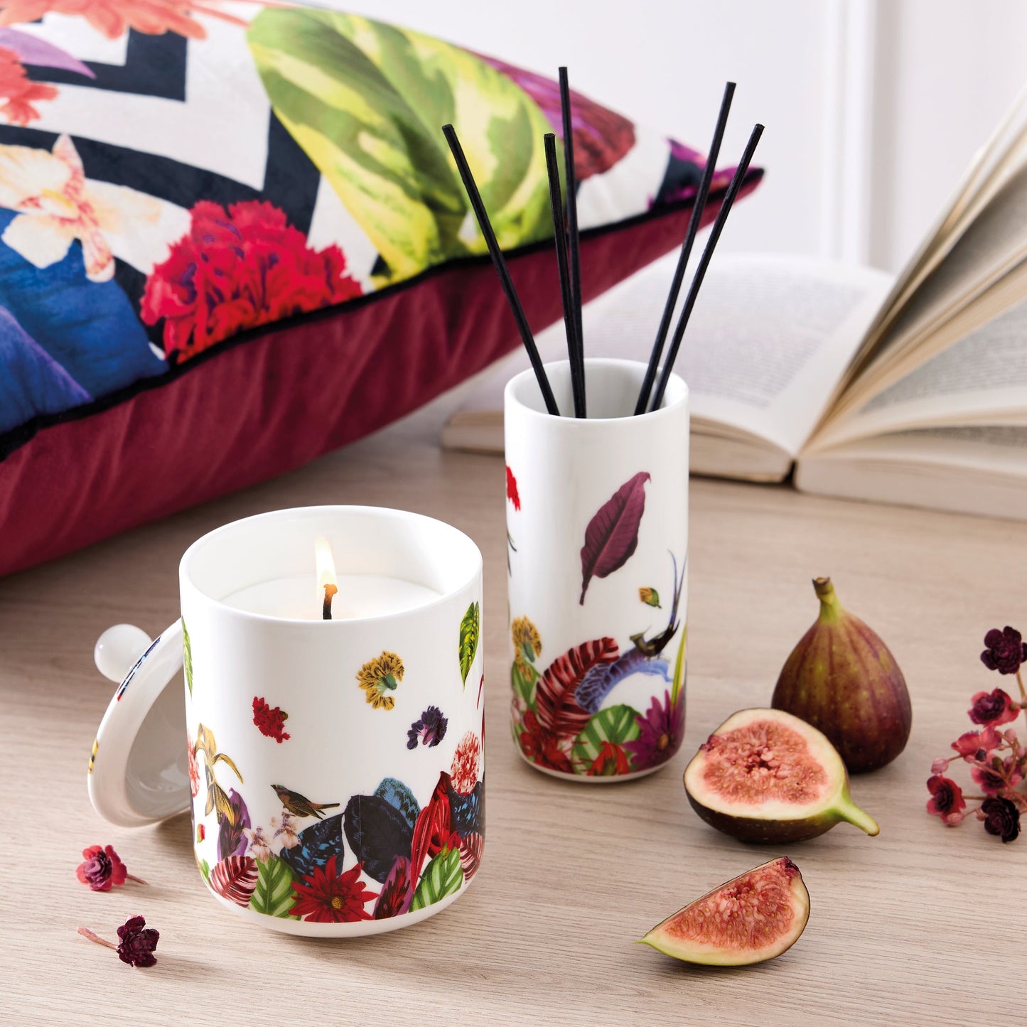 Fragrance sticks in porcelain holder Jardin Tropical - Fig - 100 ml