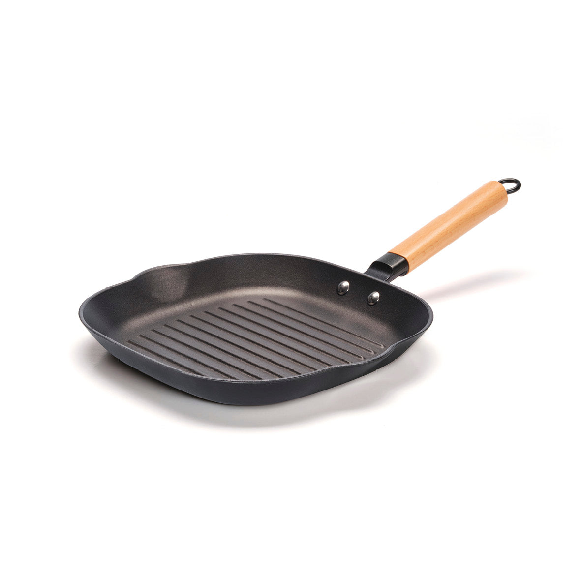 Honeycomb cast iron grill pan 28 cm - Black