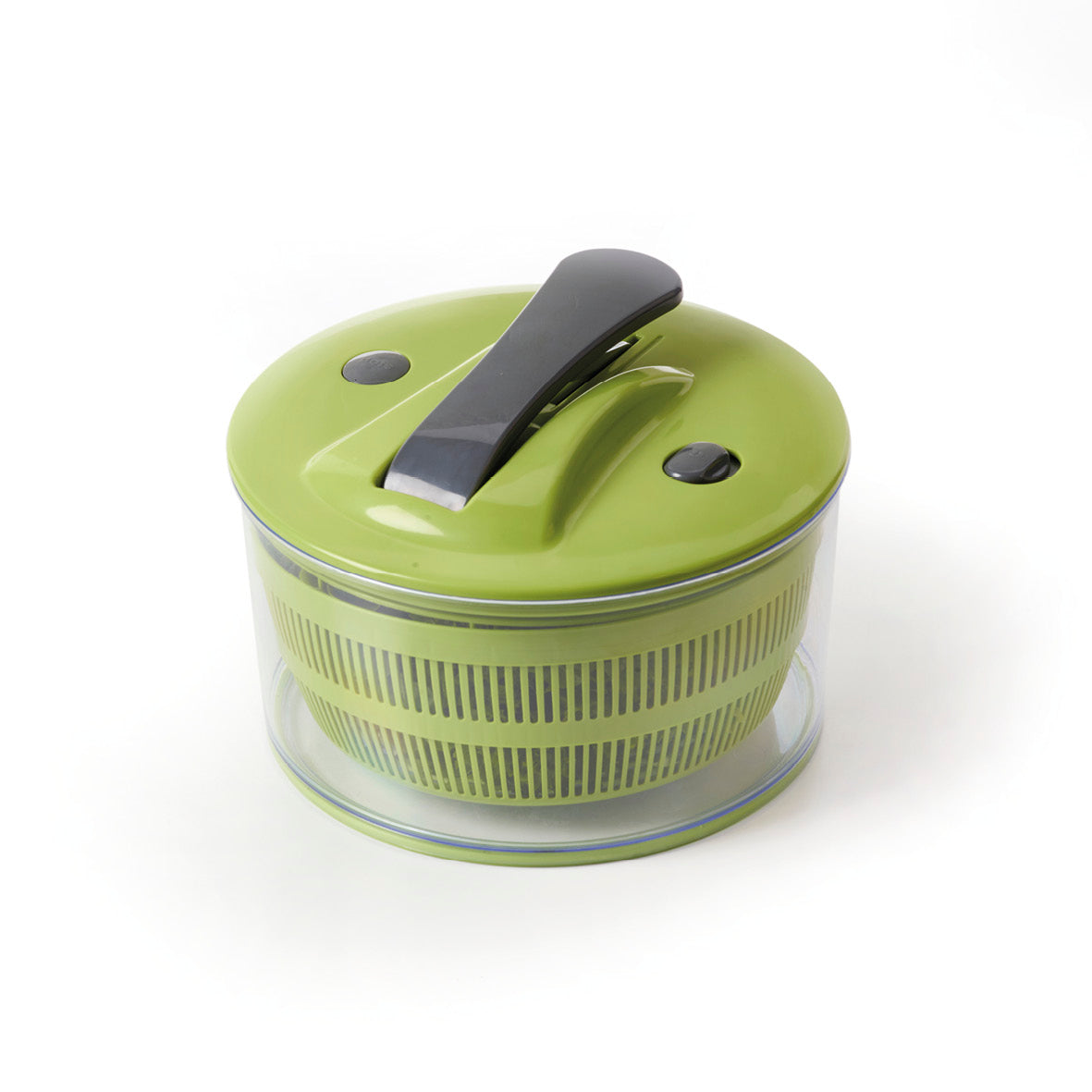 Essoreuse à salade à levier vert/gris avec bouton stop et blocage de  sécurité 24 x 13 cm, 4.7L