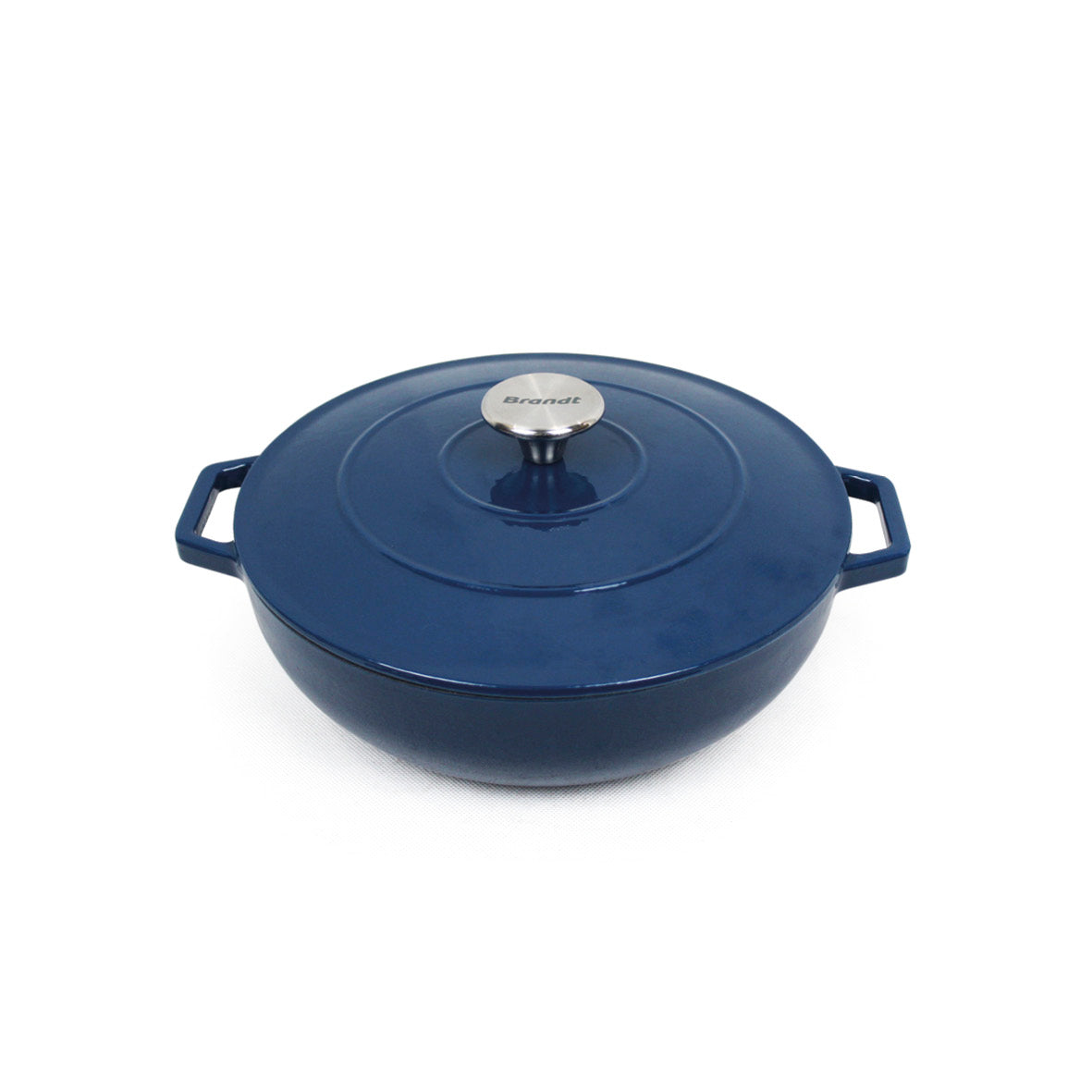 Cast iron round skillet - 25 cm Blue