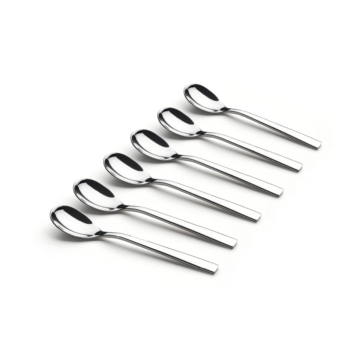 Set of 6 tea spoons - Silver mirror