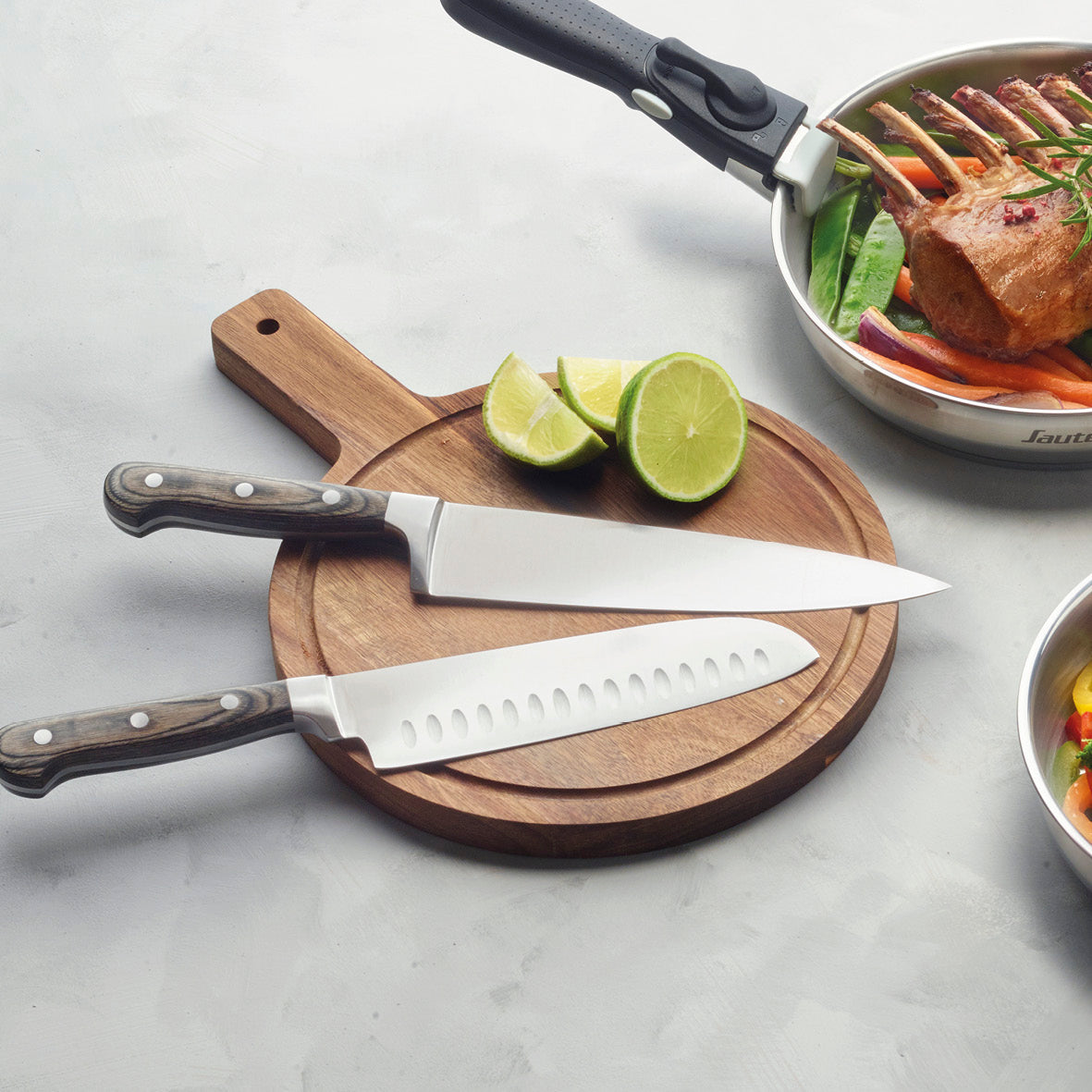 Bread knife with wooden handle - Dark grey