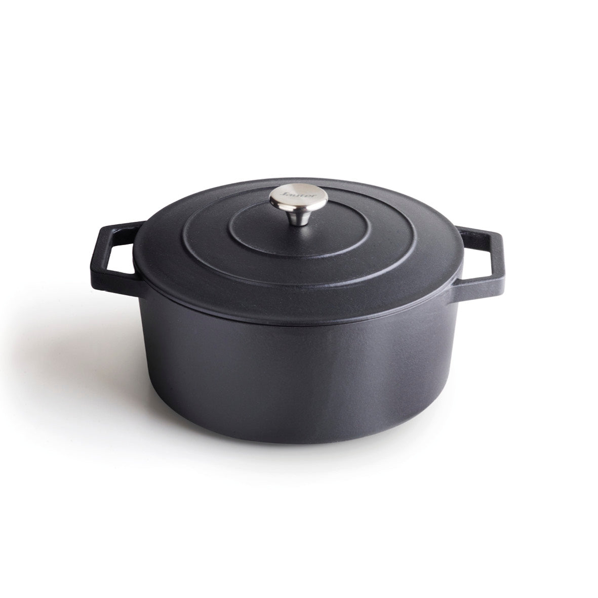 Cocotte Ronde Noire de 3.2L- Cuisson Traditionnelle en Fonte Cocotte Ronde Noire de 3.2L- Cuisson Traditionnelle en Fonte