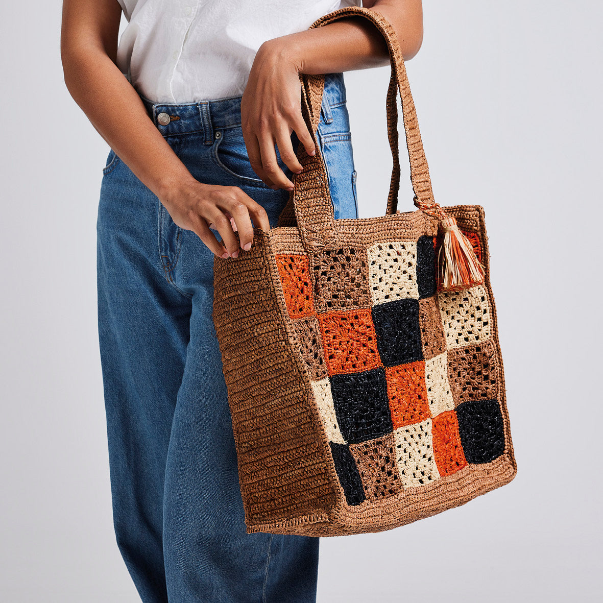 Handbag in raffia - Amandine