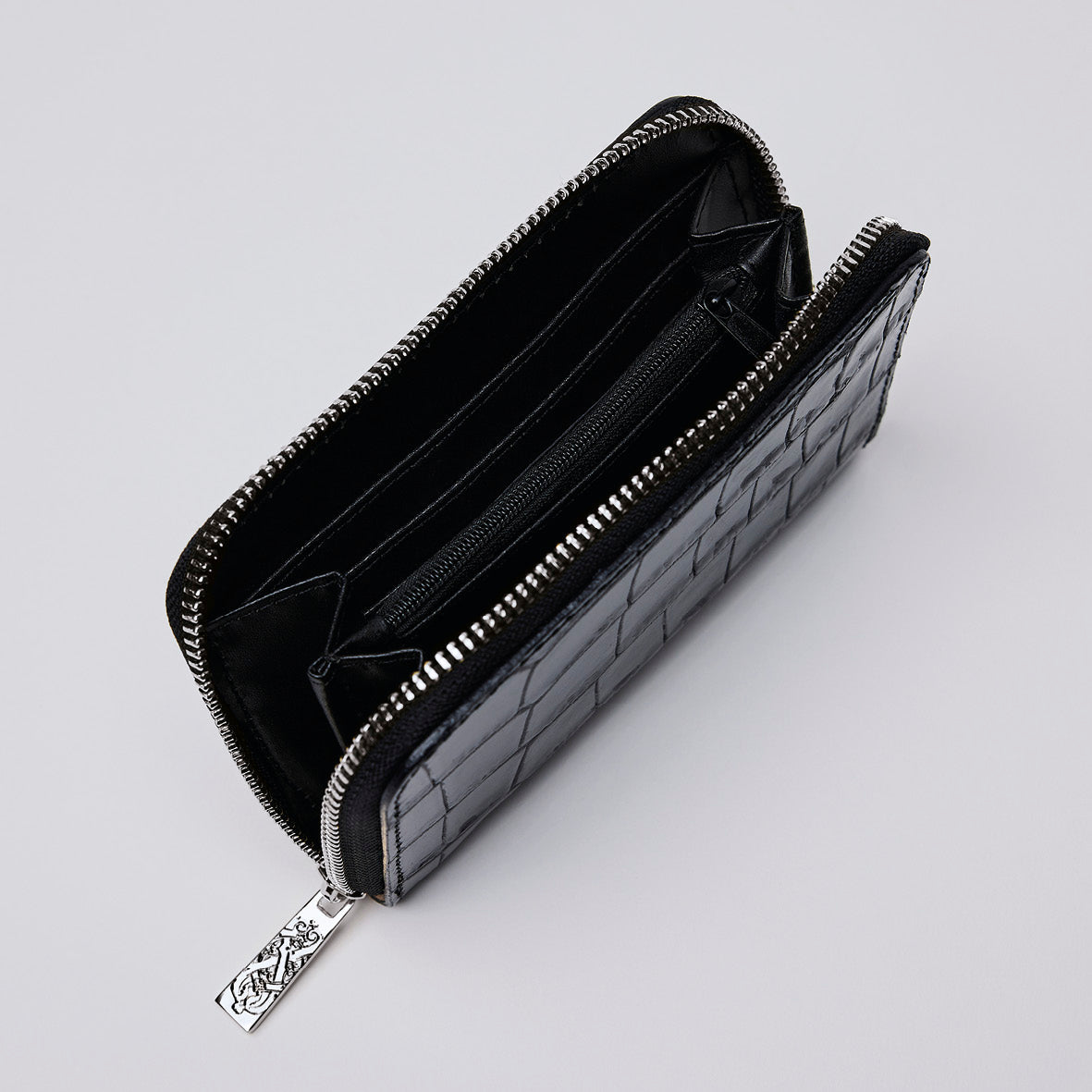 Small croco leather wallet - Tuilerie