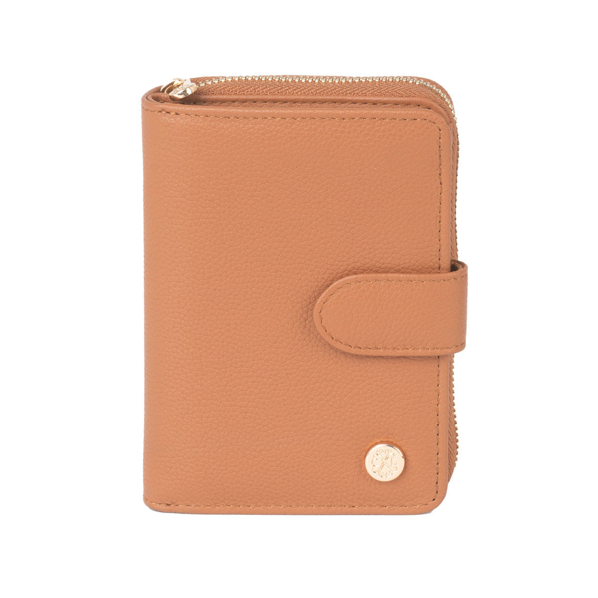 Zipped coin purse - Mia Cognac