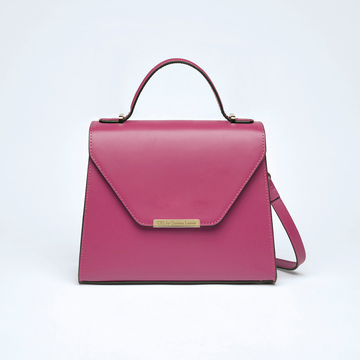Leather handbag - Saint Germain Raspberry