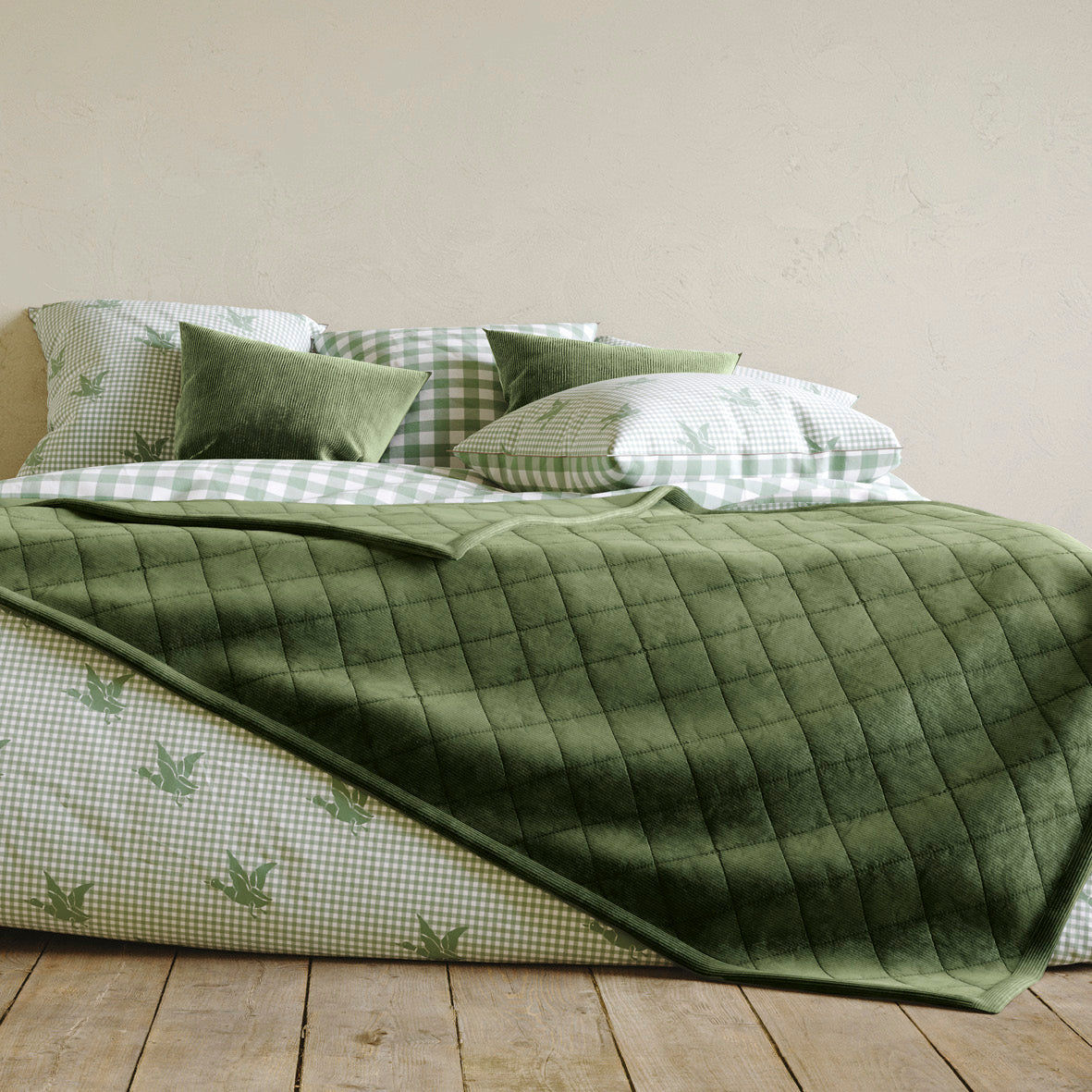 Bedspread corduroy - Green
