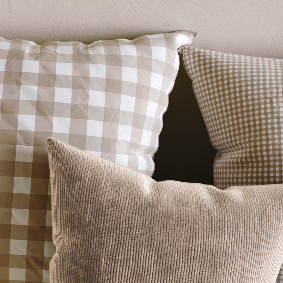 Pillowcase cotton - Vichy Taupe