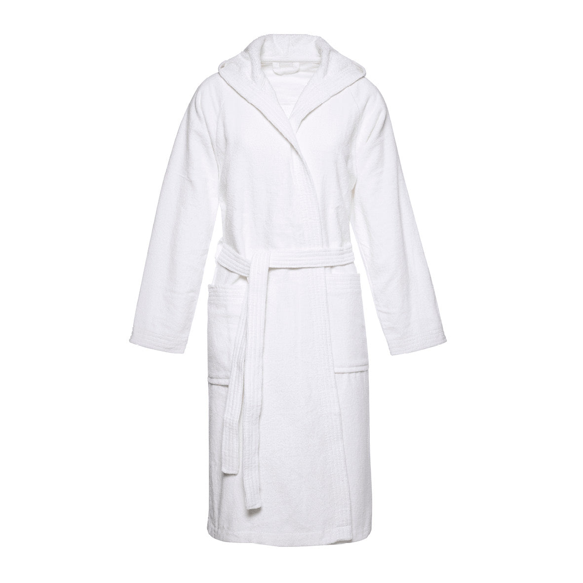 Hooded bathrobe - White
