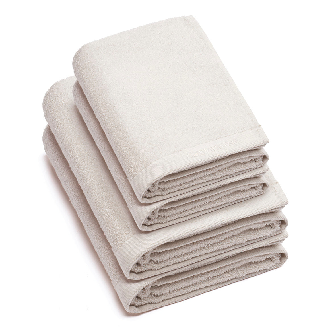 Set of 2 hand towels + 2 bath towels - Ivory