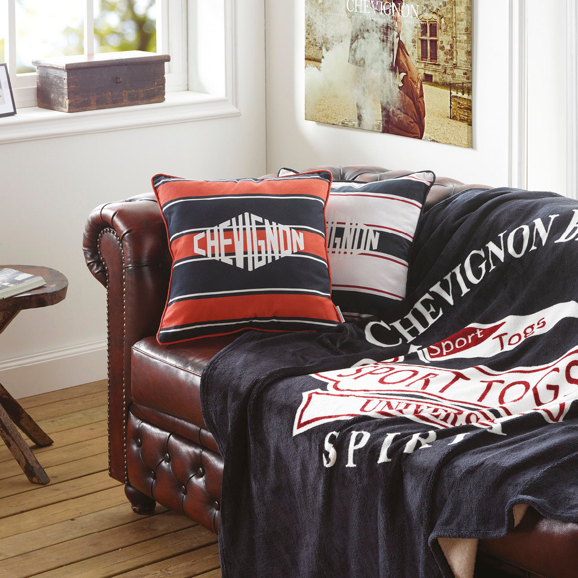 Cushion cover: striped - Terracotta