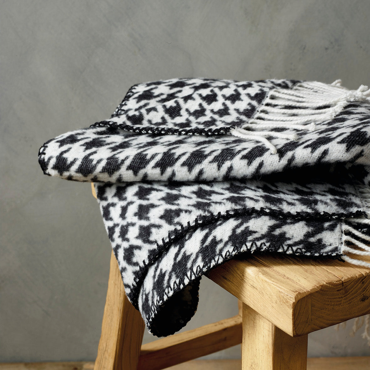 Woven plaid - Houndstooth Black / white