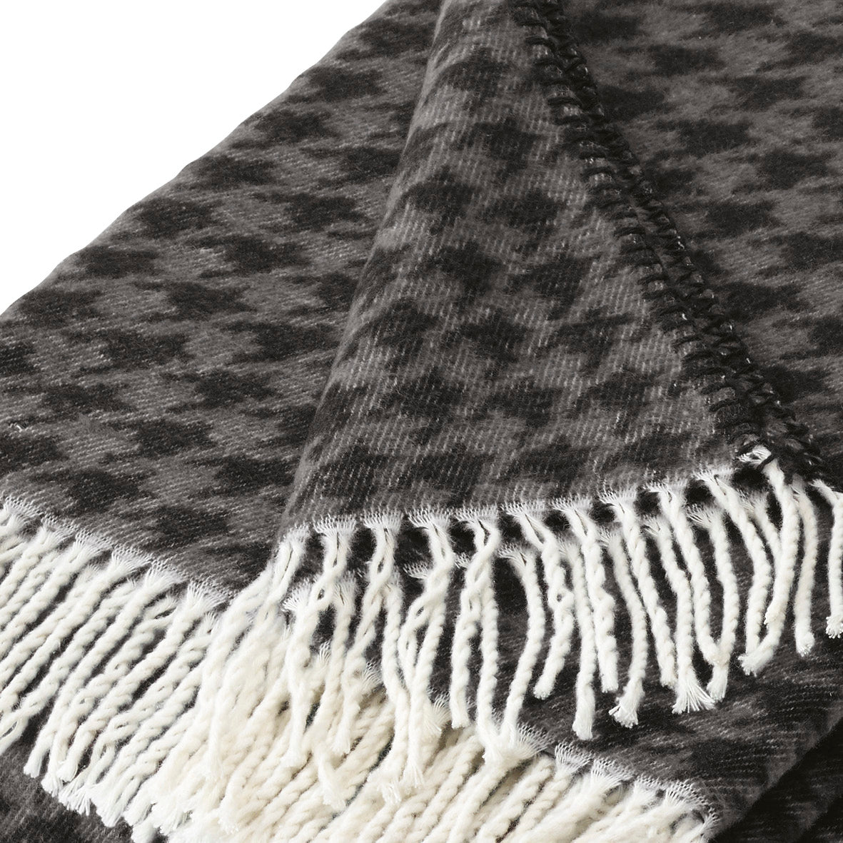 Woven plaid - Houndstooth Black / dark grey