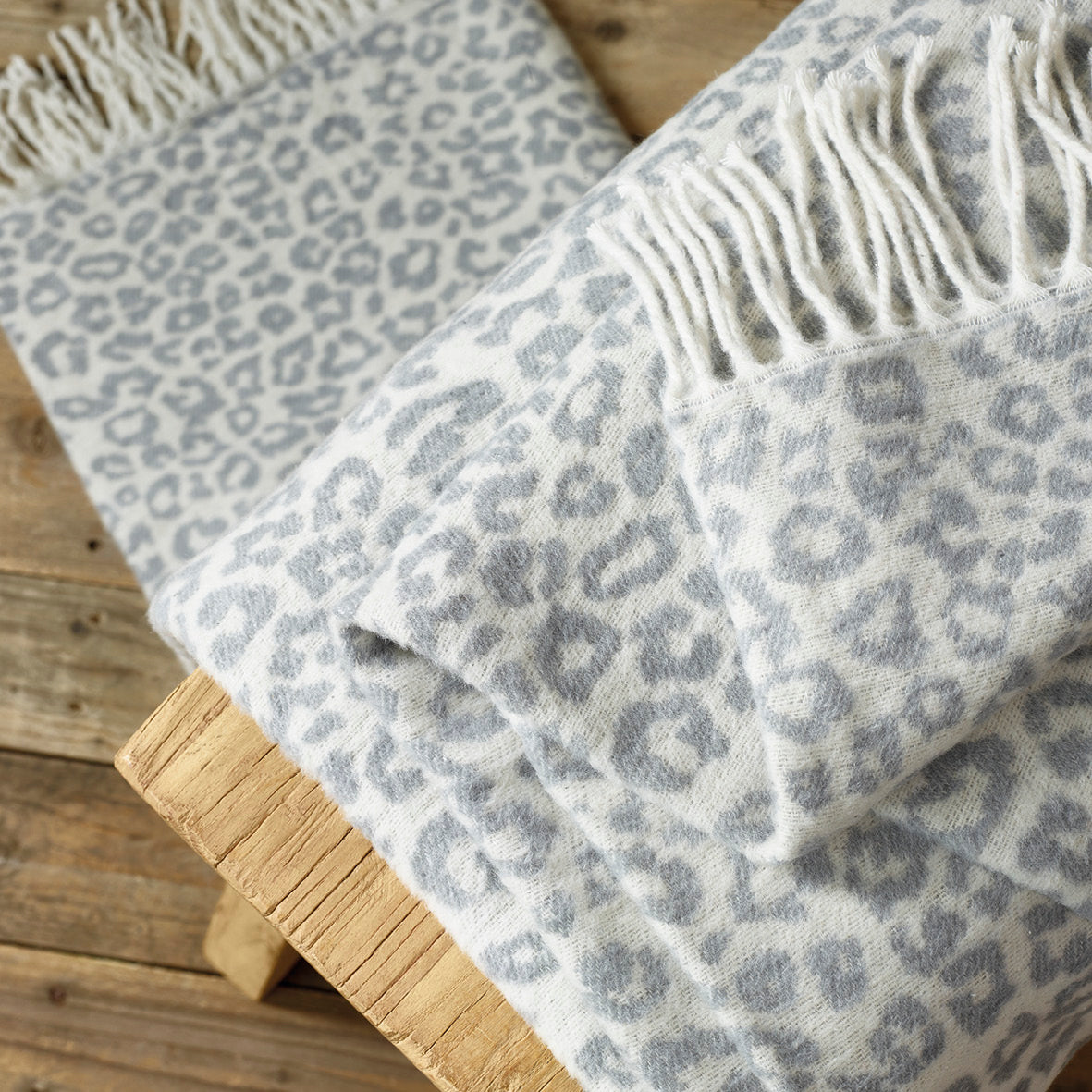 Woven plaid - Leopard Light grey