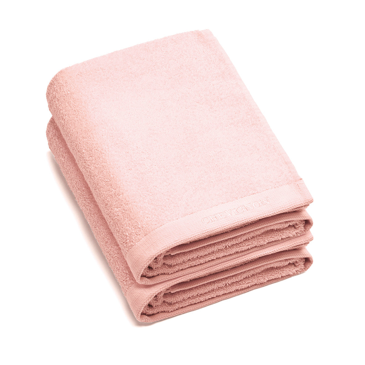 Set of 2 bath towels - 70 x 140 cm Salmon pink