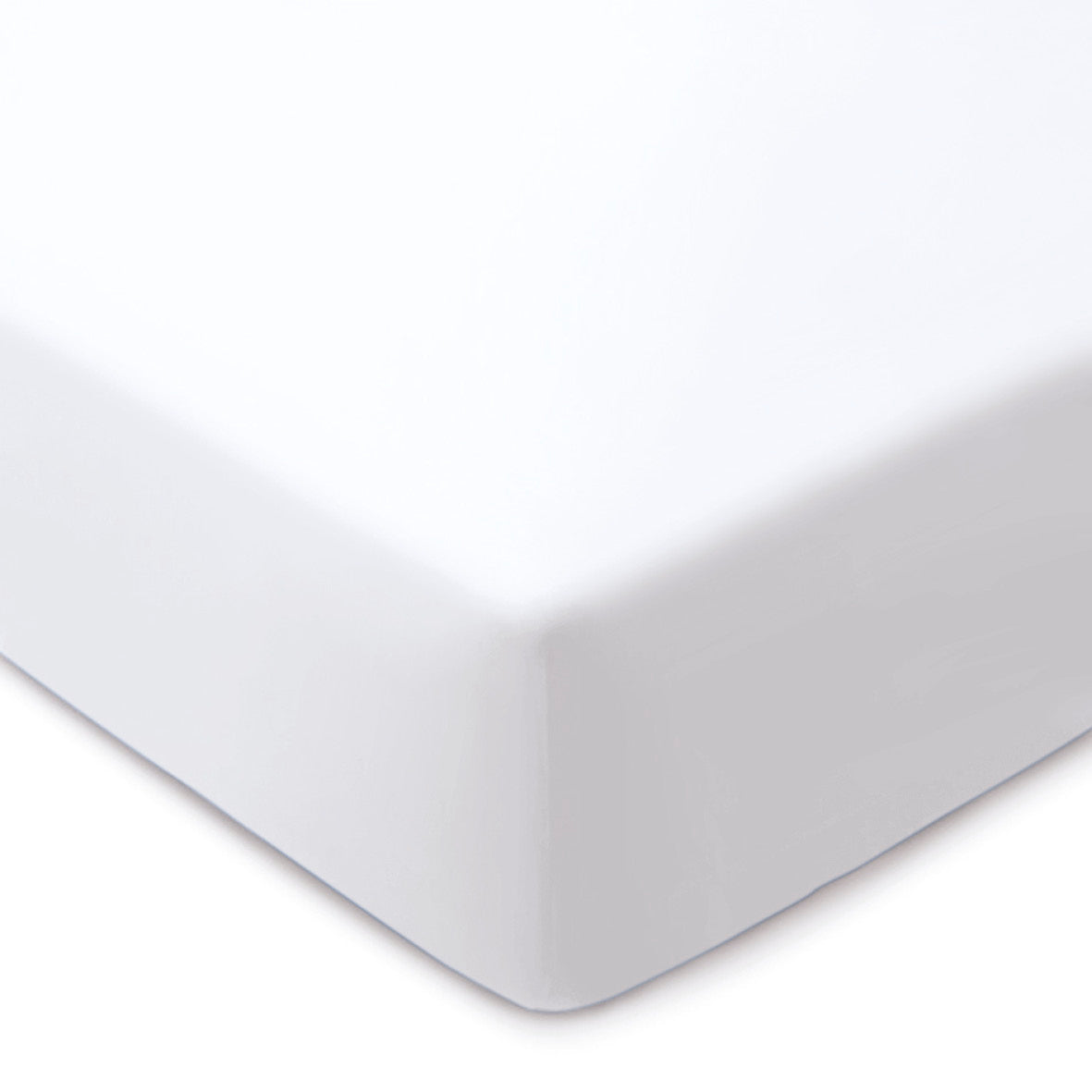 Fitted sheet cotton satin - Uni White
