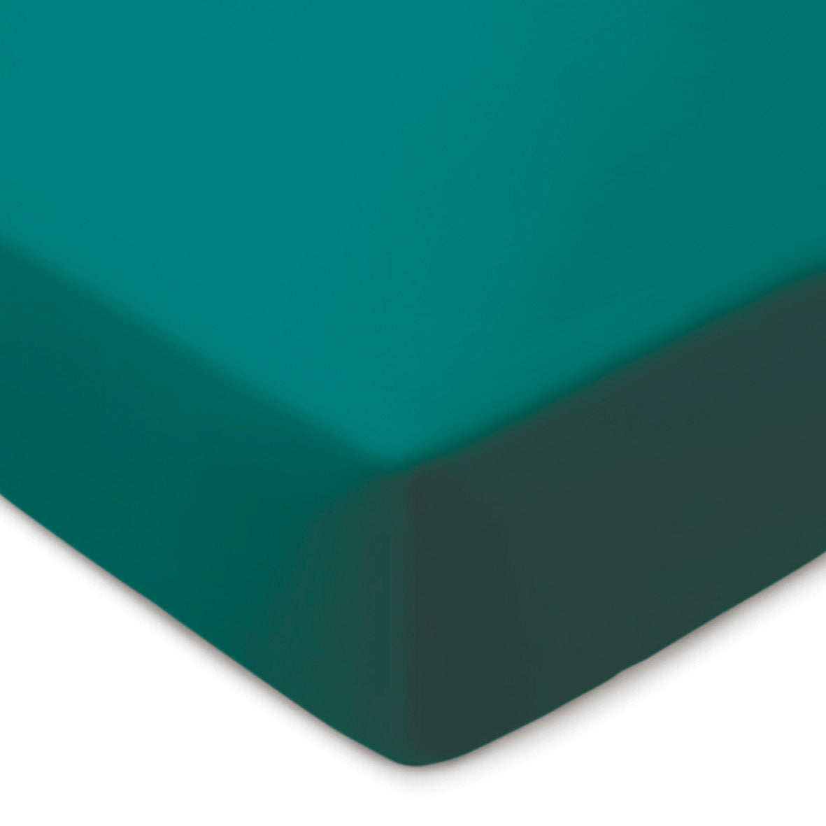 Fitted sheet cotton satin - Uni Green
