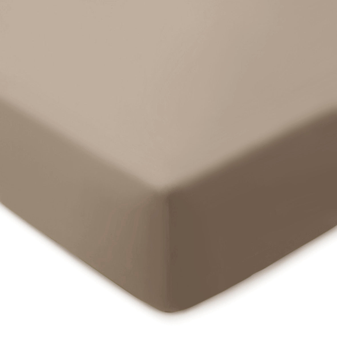 Fitted sheet cotton satin - Uni Taupe