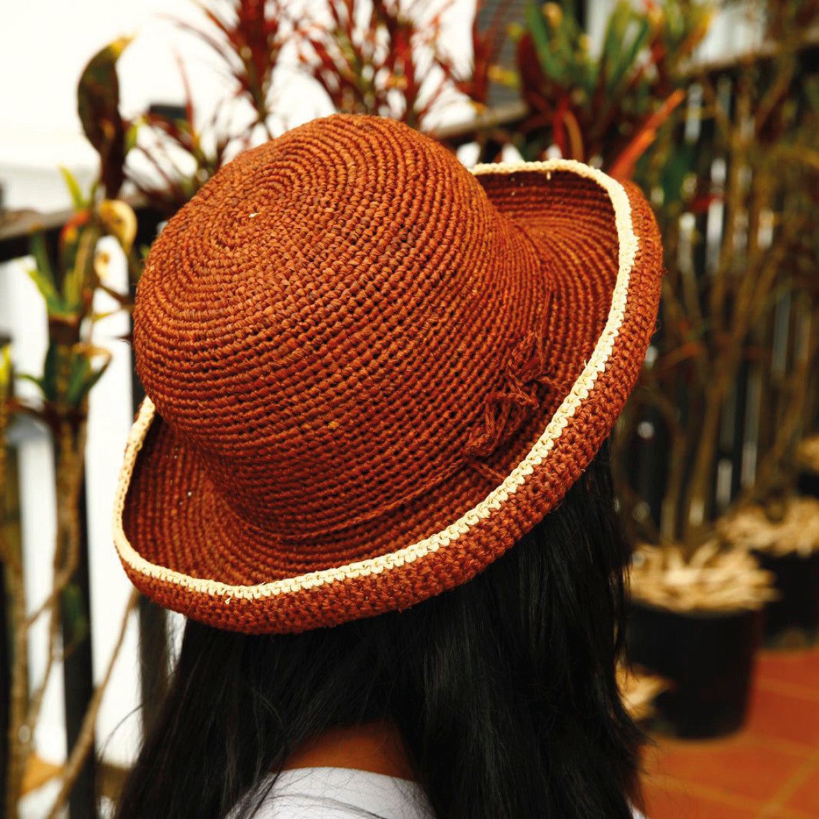 Hat in raffia Clara Tea Brown