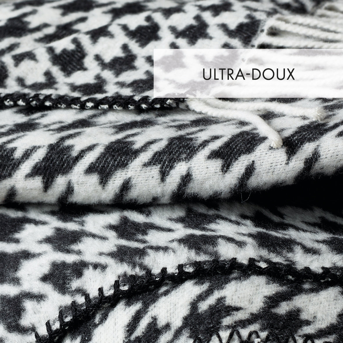 Woven plaid Pied de Poule Black / White