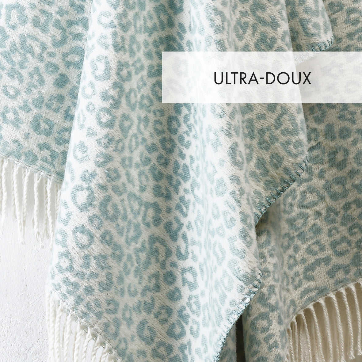 Woven plaid Leopard Mint