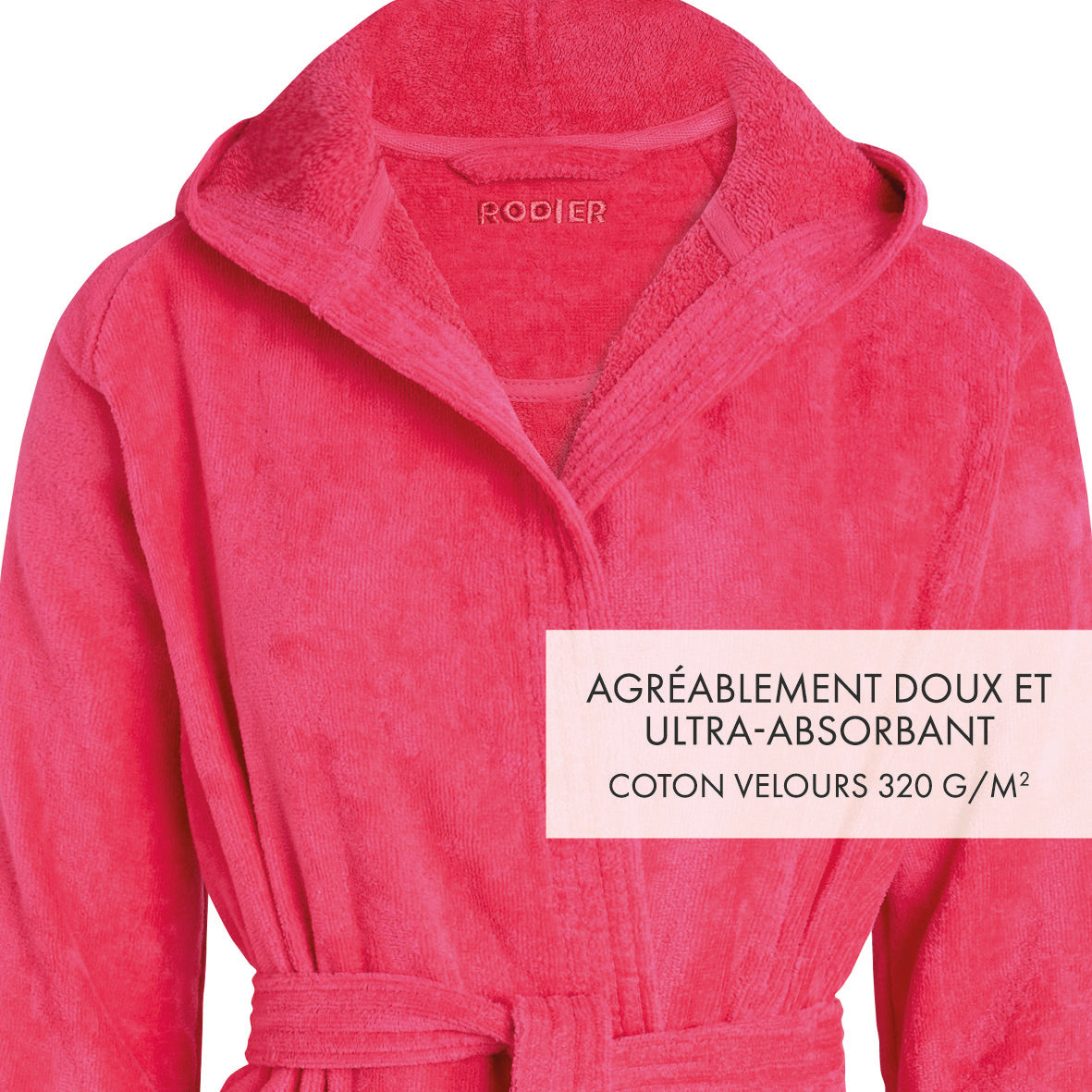 Hooded bathrobe Fuchsia