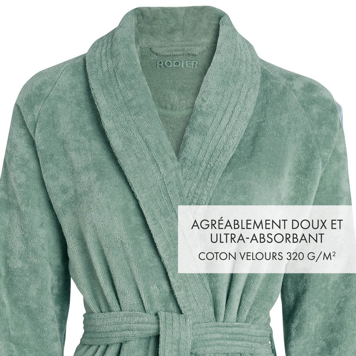 Bathrobe with shawl collar - Green