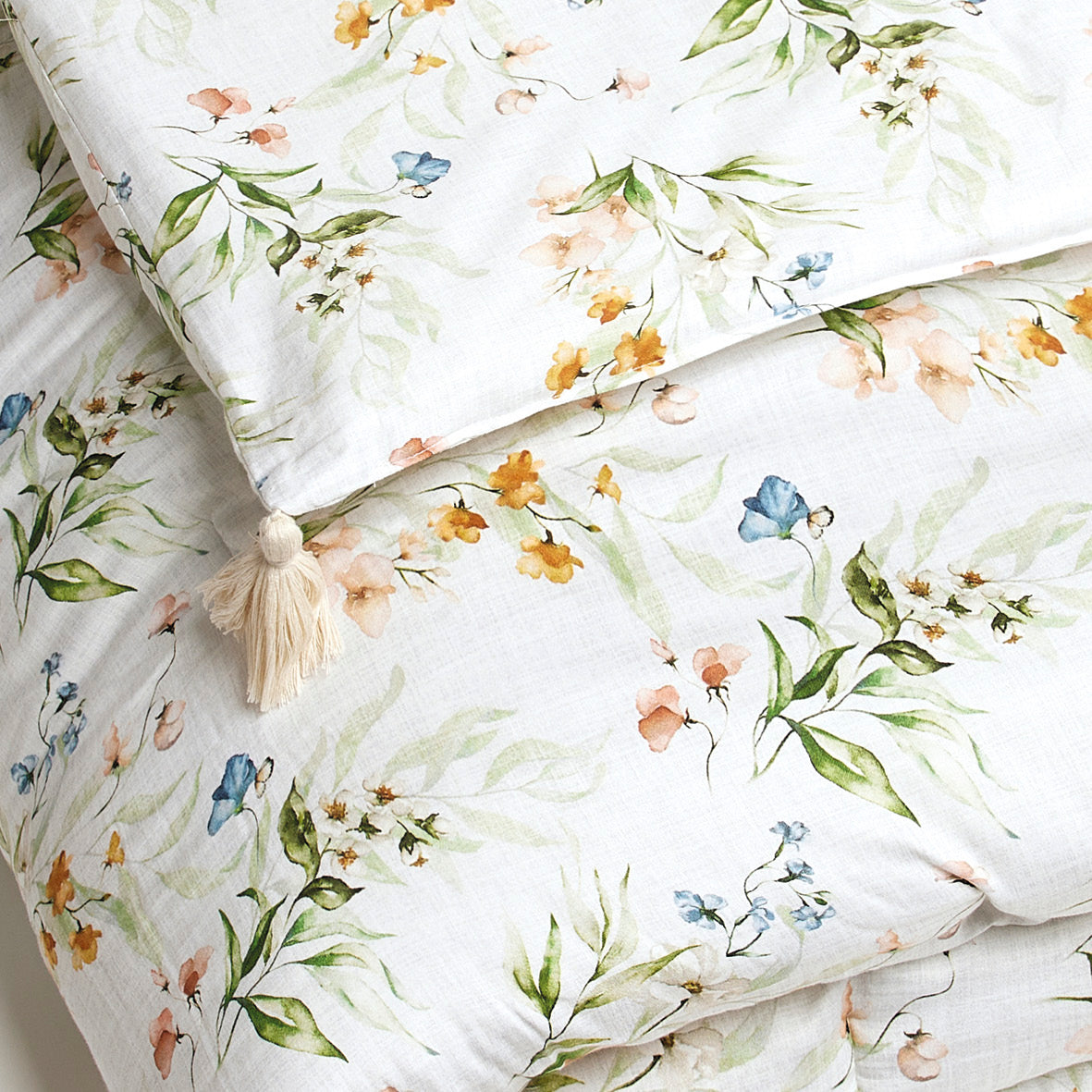 Quilt with tassels - Jardin de Fleurs White