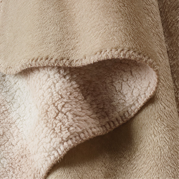 Fleece plaid - Beige/ Taupe