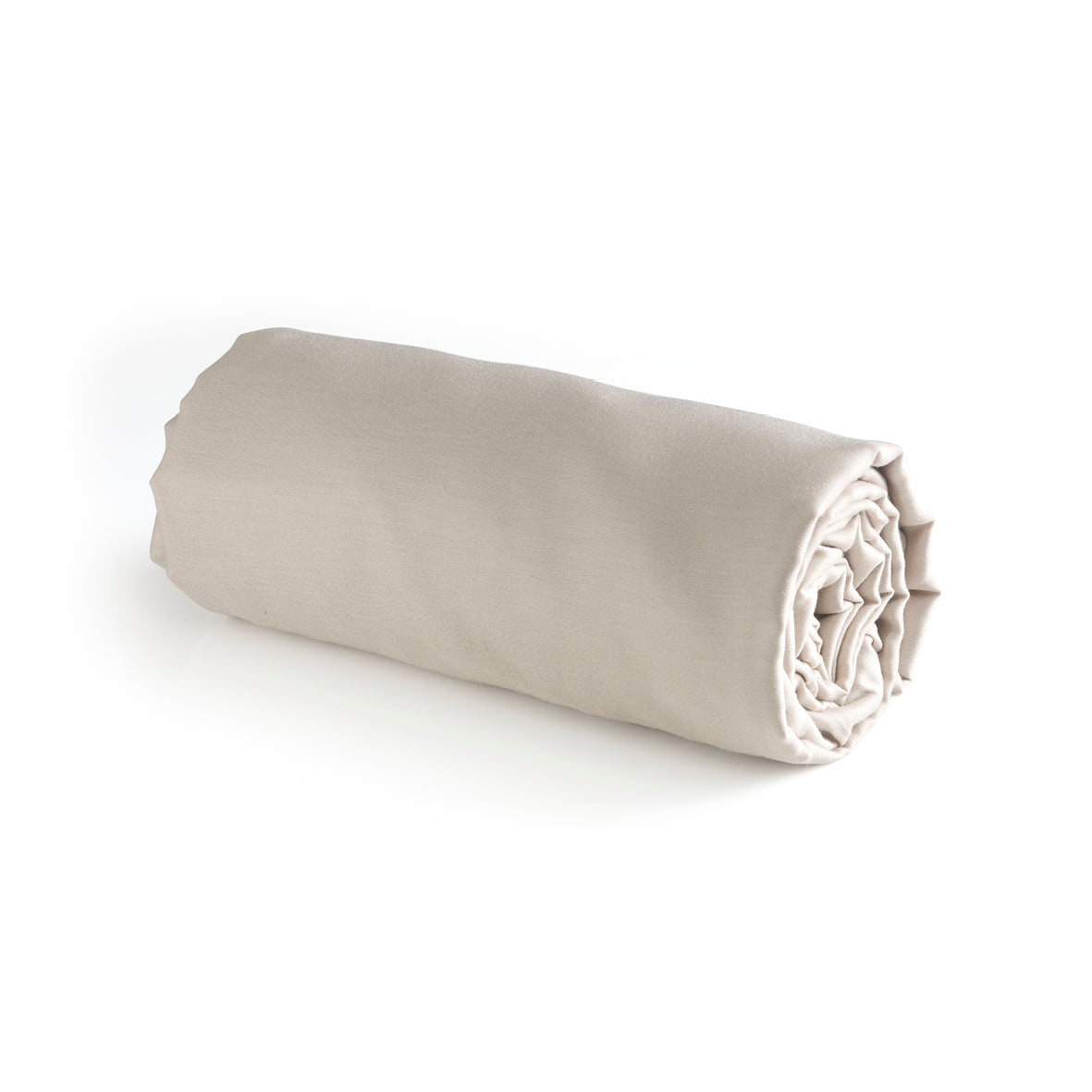 Fitted sheet - 100% cotton satin - Beige