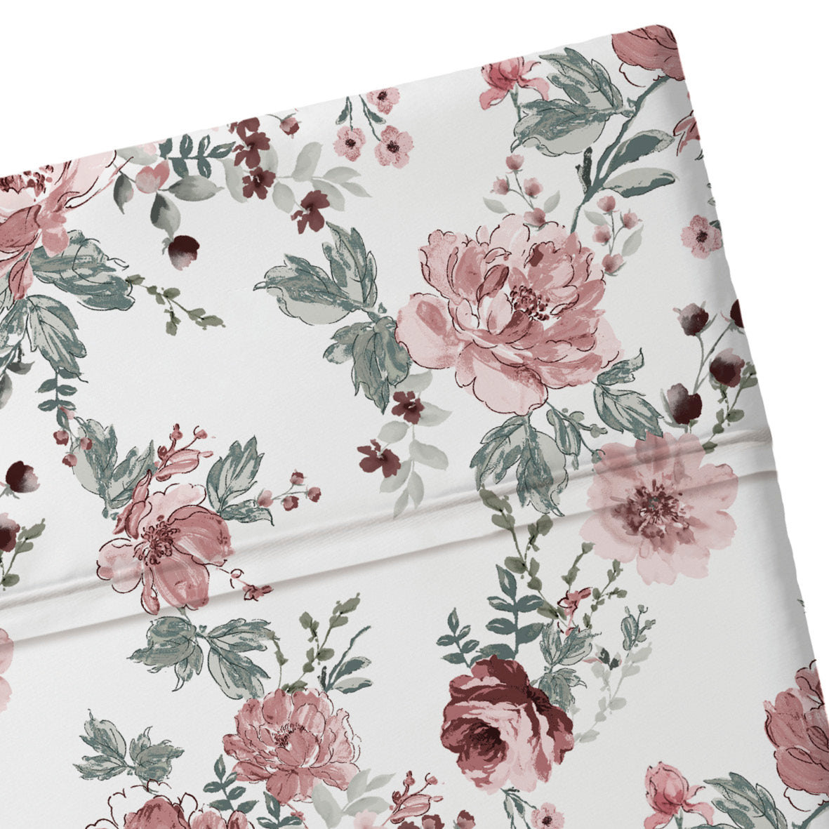 Cotton sateen flat sheet - Peony White