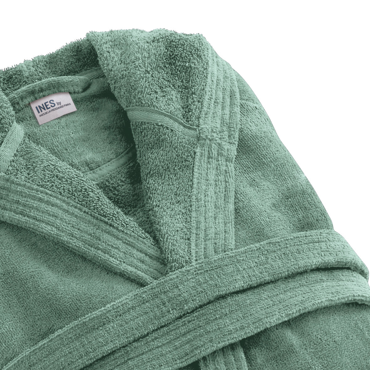 Hooded bathrobe - Bottle Green